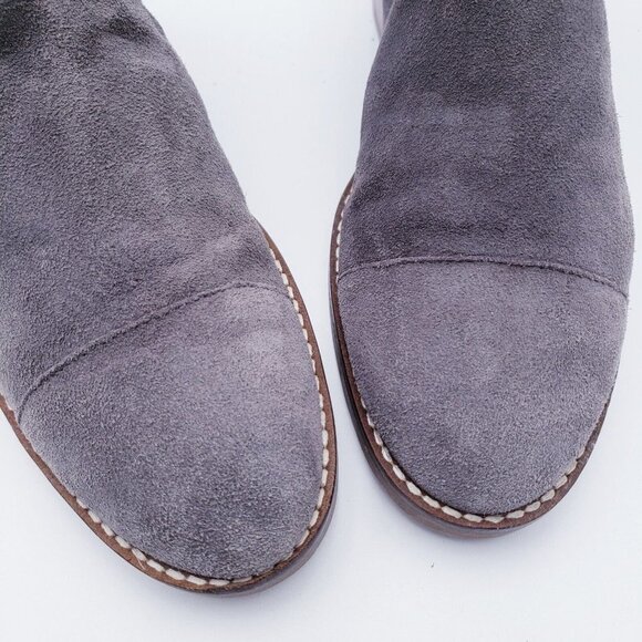 Cole Haan Riona Grand Back Zip Bootie Slouch Ankle Boot Gray Suede Women's 7.5 - Picture 7 of 11